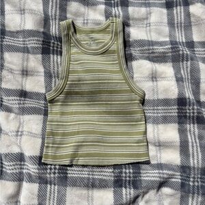 Aerie Striped Green Tank Top